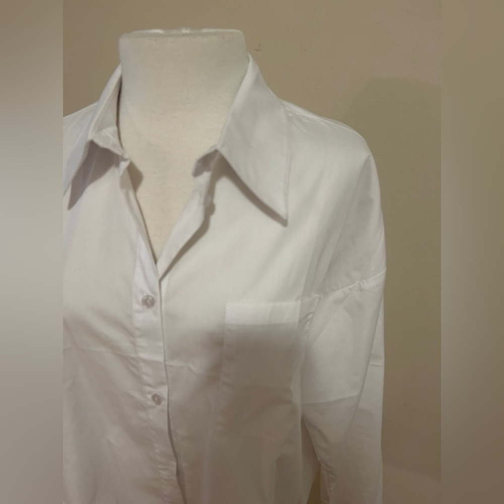 Blue Rain White Button Down Size Large - image 2